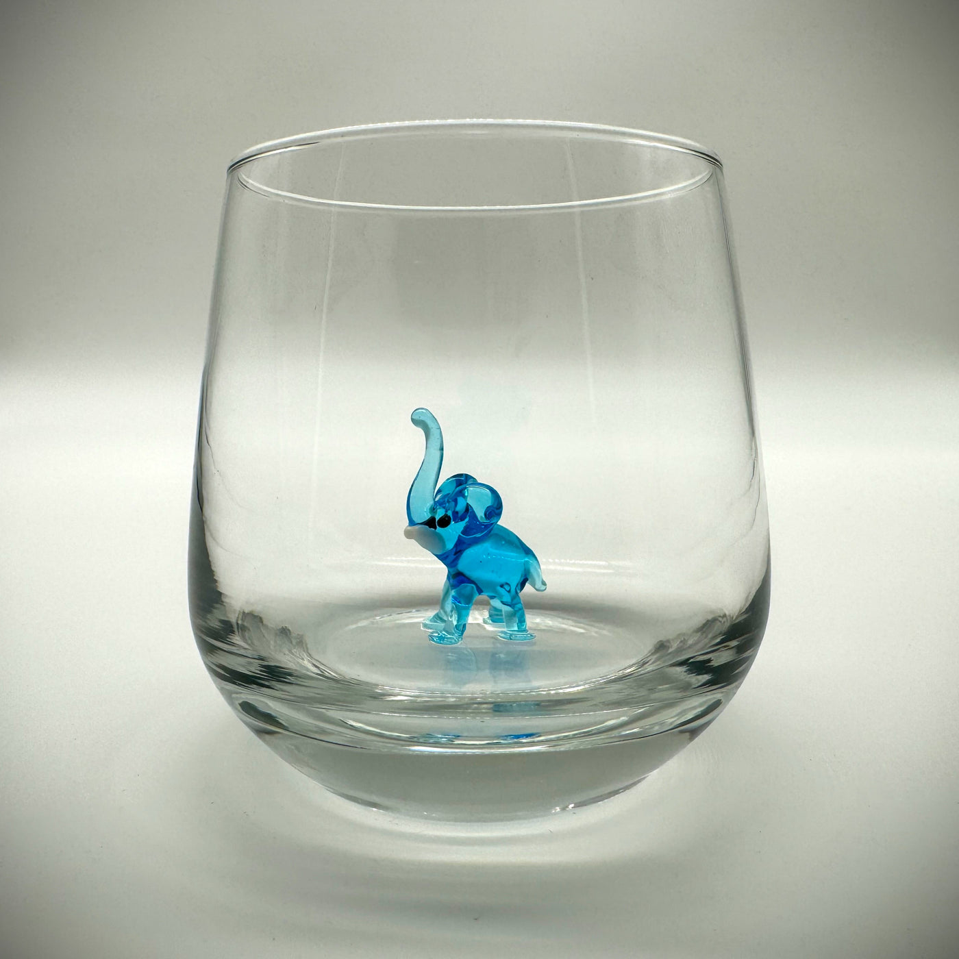 Trinkglas Blauer Elefant